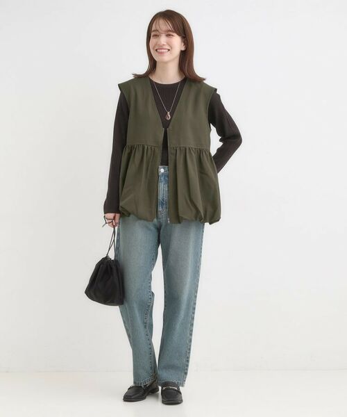 SHOO・LA・RUE / シューラルー ベスト | 美シルエットが大人かわいい 裾バルーンシルエットジレ | 詳細7