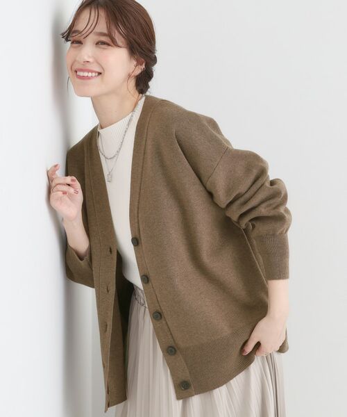 SHOO・LA・RUE / シューラルー カーディガン・ボレロ | 【洗える/毛玉レス】表面がきれいなVネックカーディガン(モカブラウン(042))