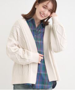 SHOO・LA・RUE / シューラルー カーディガン・ボレロ | 【洗濯機可/S-LL】大人の抜け感 ざっくり編み モールケーブルカーディガン【CIRCRIC】