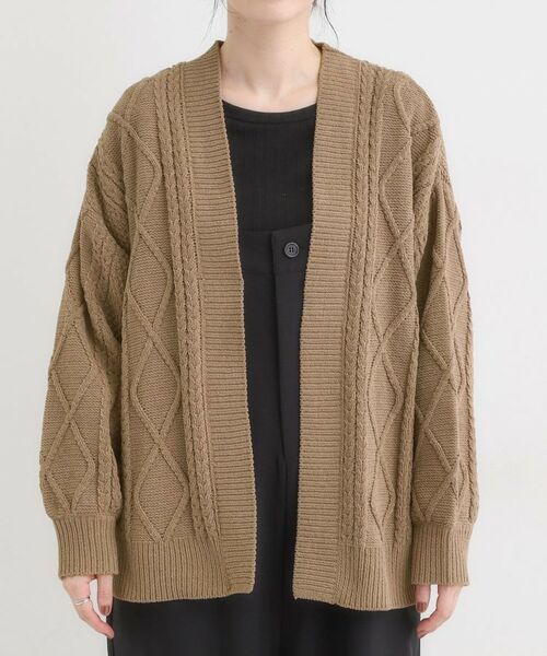 SHOO・LA・RUE / シューラルー カーディガン・ボレロ | 【洗濯機可/S-LL】大人の抜け感 ざっくり編み モールケーブルカーディガン【CIRCRIC】 | 詳細13