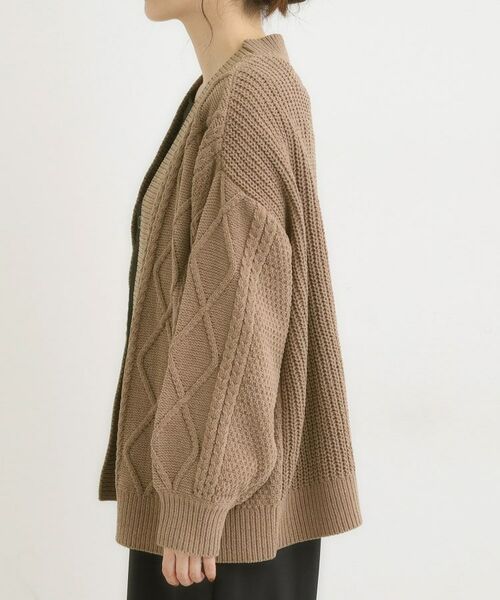 SHOO・LA・RUE / シューラルー カーディガン・ボレロ | 【洗濯機可/S-LL】大人の抜け感 ざっくり編み モールケーブルカーディガン【CIRCRIC】 | 詳細14