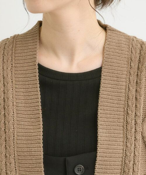 SHOO・LA・RUE / シューラルー カーディガン・ボレロ | 【洗濯機可/S-LL】大人の抜け感 ざっくり編み モールケーブルカーディガン【CIRCRIC】 | 詳細16