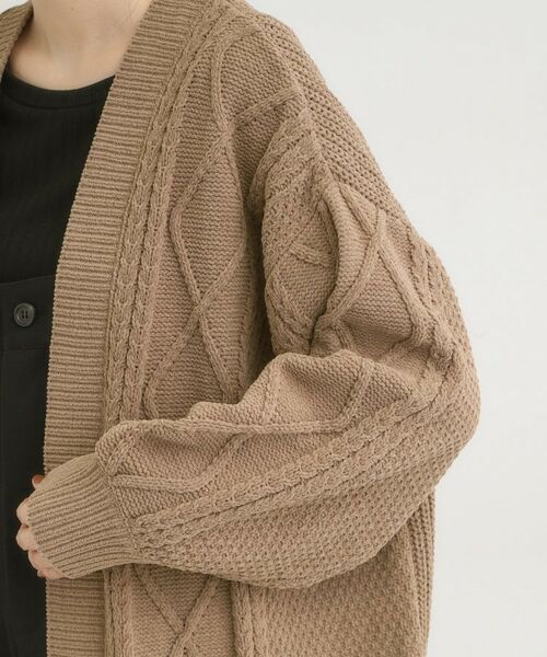 SHOO・LA・RUE / シューラルー カーディガン・ボレロ | 【洗濯機可/S-LL】大人の抜け感 ざっくり編み モールケーブルカーディガン【CIRCRIC】 | 詳細17