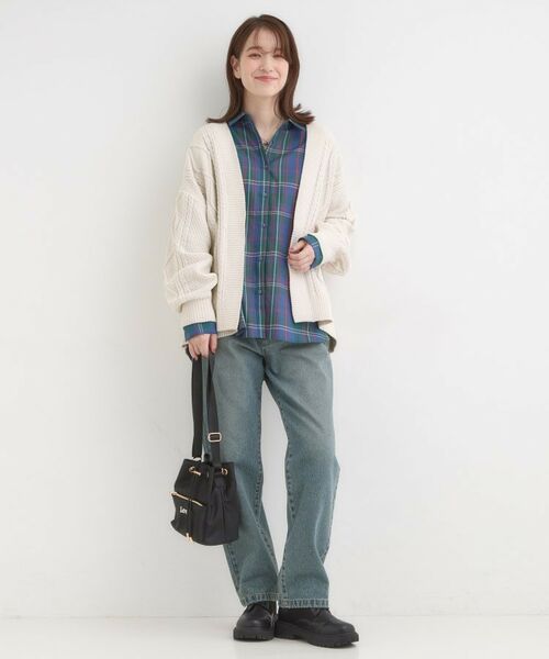 SHOO・LA・RUE / シューラルー カーディガン・ボレロ | 【洗濯機可/S-LL】大人の抜け感 ざっくり編み モールケーブルカーディガン【CIRCRIC】 | 詳細3