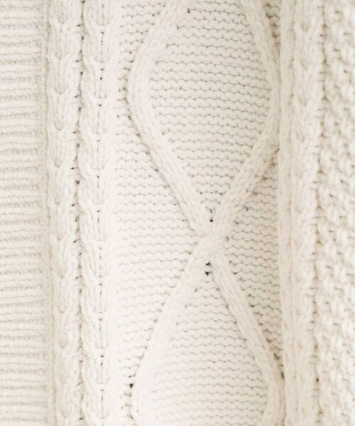 SHOO・LA・RUE / シューラルー カーディガン・ボレロ | 【洗濯機可/S-LL】大人の抜け感 ざっくり編み モールケーブルカーディガン【CIRCRIC】 | 詳細4