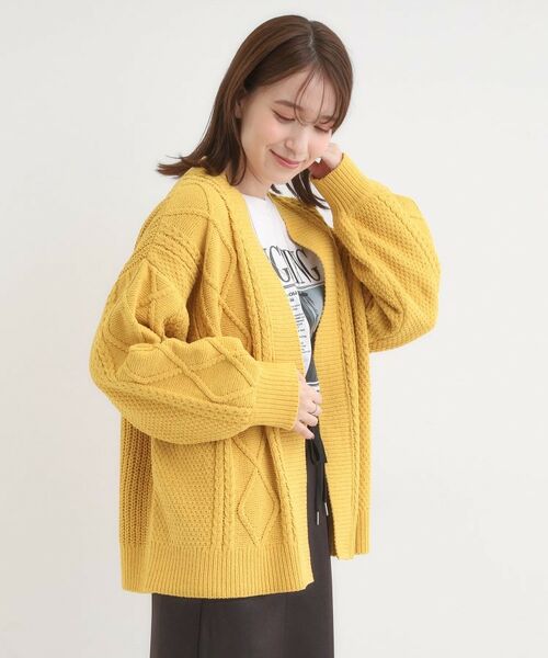 SHOO・LA・RUE / シューラルー カーディガン・ボレロ | 【洗濯機可/S-LL】大人の抜け感 ざっくり編み モールケーブルカーディガン【CIRCRIC】 | 詳細6