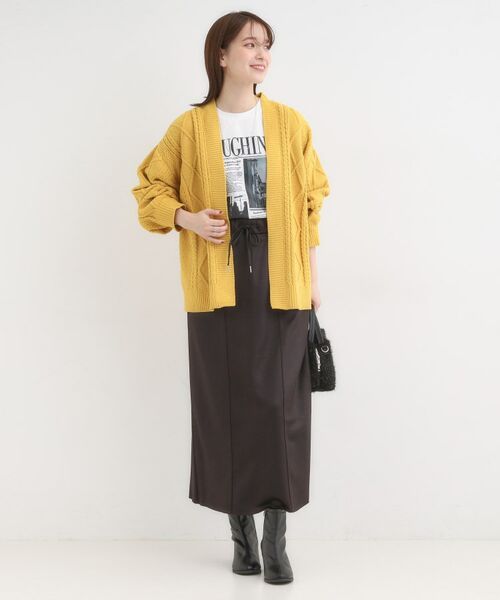 SHOO・LA・RUE / シューラルー カーディガン・ボレロ | 【洗濯機可/S-LL】大人の抜け感 ざっくり編み モールケーブルカーディガン【CIRCRIC】 | 詳細7