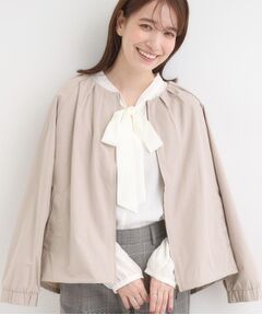 SHOO・LA・RUE / シューラルー レザーブルゾン・ジャケット | ノーカラータックデザインメモリーブルゾン