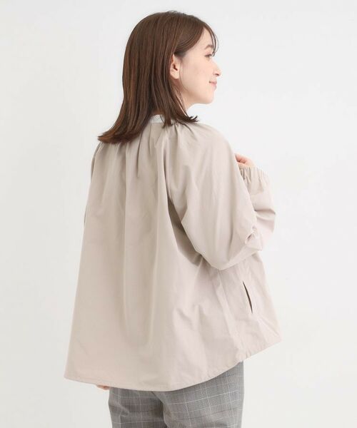 SHOO・LA・RUE / シューラルー レザーブルゾン・ジャケット | ノーカラータックデザインメモリーブルゾン | 詳細10