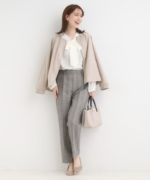 SHOO・LA・RUE / シューラルー レザーブルゾン・ジャケット | ノーカラータックデザインメモリーブルゾン | 詳細11