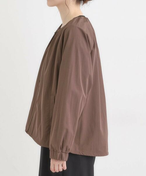 SHOO・LA・RUE / シューラルー レザーブルゾン・ジャケット | ノーカラータックデザインメモリーブルゾン | 詳細14