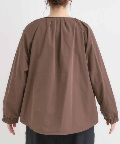 SHOO・LA・RUE / シューラルー レザーブルゾン・ジャケット | ノーカラータックデザインメモリーブルゾン | 詳細15