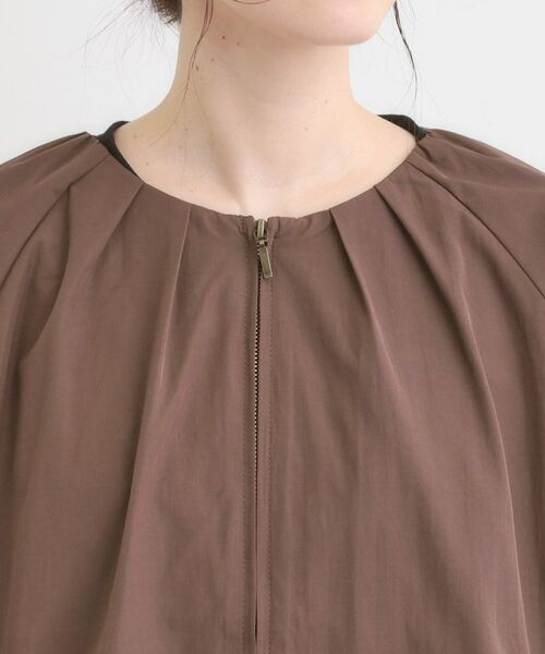 SHOO・LA・RUE / シューラルー レザーブルゾン・ジャケット | ノーカラータックデザインメモリーブルゾン | 詳細16