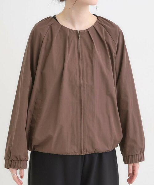 SHOO・LA・RUE / シューラルー レザーブルゾン・ジャケット | ノーカラータックデザインメモリーブルゾン | 詳細22