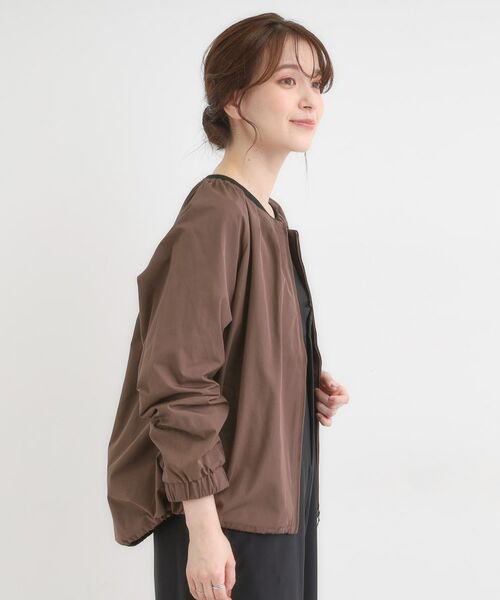 SHOO・LA・RUE / シューラルー レザーブルゾン・ジャケット | ノーカラータックデザインメモリーブルゾン | 詳細6