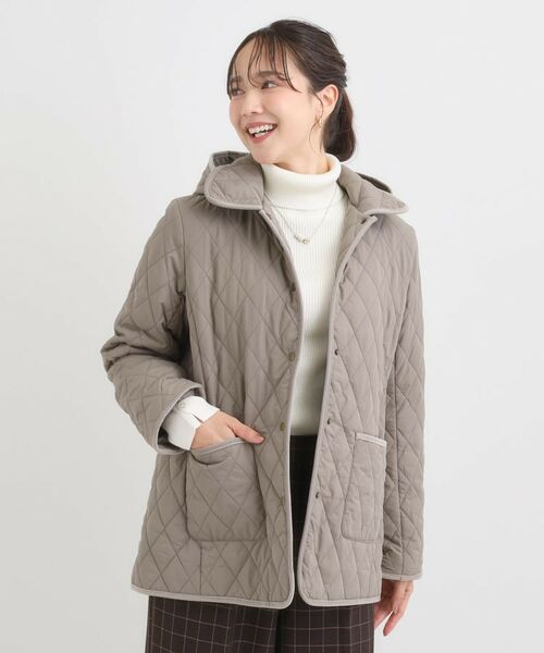 SHOO・LA・RUE / シューラルー その他アウター | 【撥水/フード取り外し可】サッと羽織れる ダイヤ柄キルトジャケット【CIRCRIC】 | 詳細15