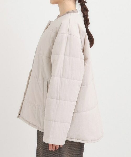 SHOO・LA・RUE / シューラルー レザーブルゾン・ジャケット | 【洗濯機可/撥水/S-LL】リバーシブル ノーカラー中綿ブルゾン | 詳細23