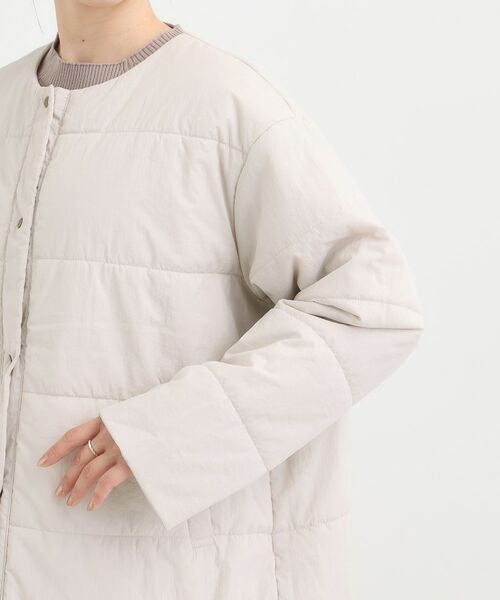 SHOO・LA・RUE / シューラルー レザーブルゾン・ジャケット | 【洗濯機可/撥水/S-LL】リバーシブル ノーカラー中綿ブルゾン | 詳細26