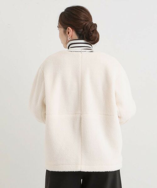 SHOO・LA・RUE / シューラルー レザーブルゾン・ジャケット | 【洗濯機可/S-LL】即サマになる ボアノーカラーブルゾン | 詳細10