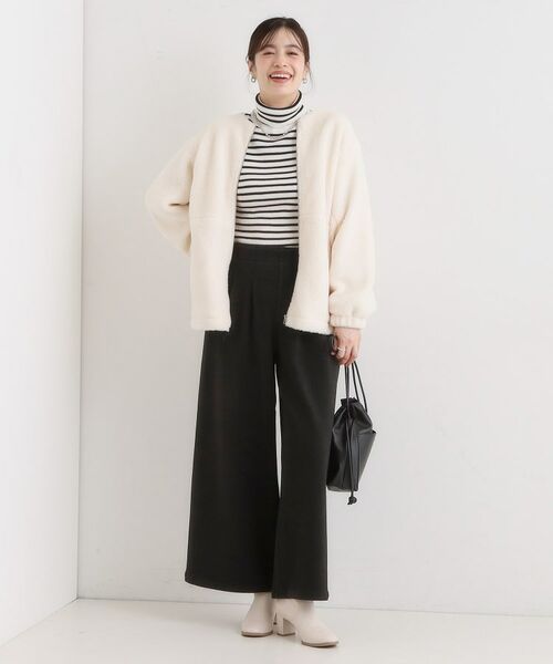 SHOO・LA・RUE / シューラルー レザーブルゾン・ジャケット | 【洗濯機可/S-LL】即サマになる ボアノーカラーブルゾン | 詳細11