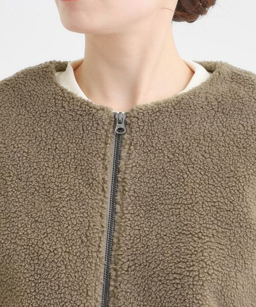 SHOO・LA・RUE / シューラルー レザーブルゾン・ジャケット | 【洗濯機可/S-LL】即サマになる ボアノーカラーブルゾン | 詳細20