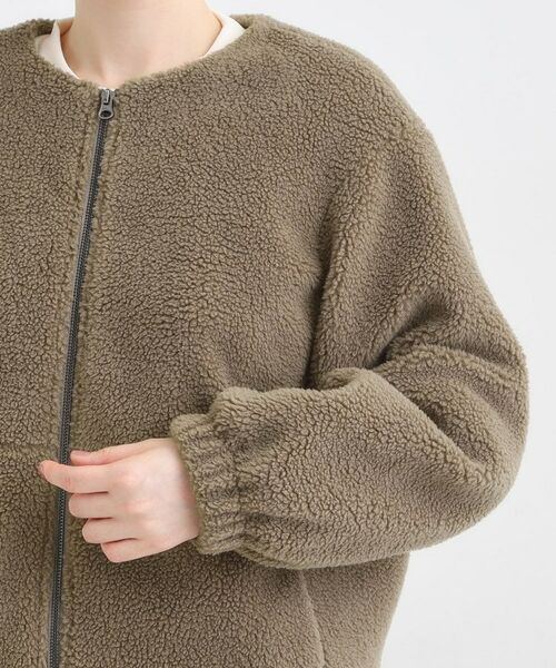 SHOO・LA・RUE / シューラルー レザーブルゾン・ジャケット | 【洗濯機可/S-LL】即サマになる ボアノーカラーブルゾン | 詳細21