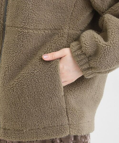 SHOO・LA・RUE / シューラルー レザーブルゾン・ジャケット | 【洗濯機可/S-LL】即サマになる ボアノーカラーブルゾン | 詳細22