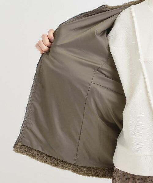 SHOO・LA・RUE / シューラルー レザーブルゾン・ジャケット | 【洗濯機可/S-LL】即サマになる ボアノーカラーブルゾン | 詳細24