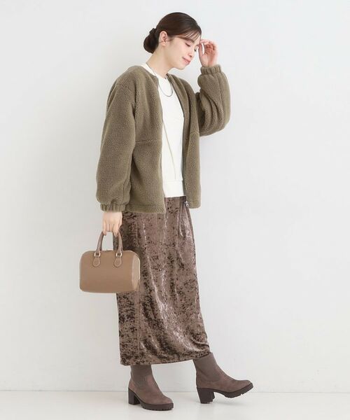 SHOO・LA・RUE / シューラルー レザーブルゾン・ジャケット | 【洗濯機可/S-LL】即サマになる ボアノーカラーブルゾン | 詳細7