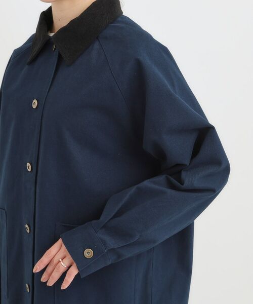 SHOO・LA・RUE / シューラルー ステンカラーコート | 【S-LL】オーバーシルエットでこなれ感 襟コール カバーオール | 詳細13