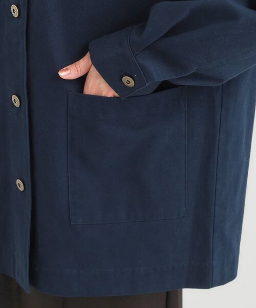 SHOO・LA・RUE / シューラルー ステンカラーコート | 【S-LL】オーバーシルエットでこなれ感 襟コール カバーオール | 詳細14