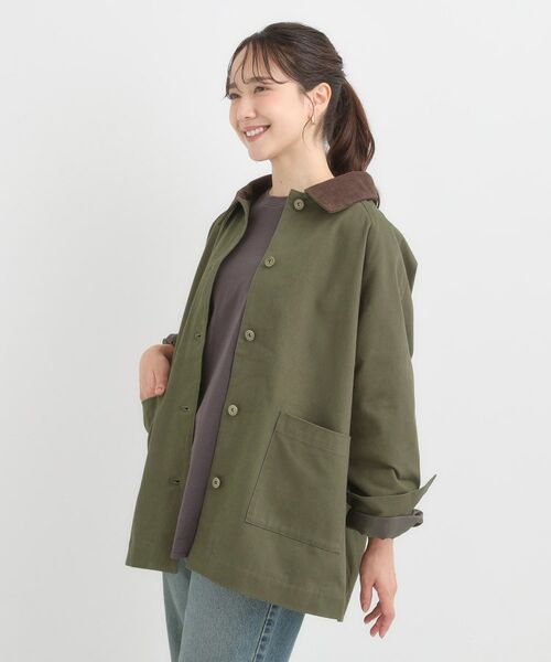 SHOO・LA・RUE / シューラルー ステンカラーコート | 【S-LL】オーバーシルエットでこなれ感 襟コール カバーオール | 詳細2