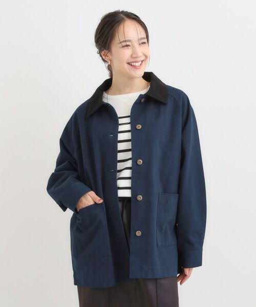 SHOO・LA・RUE / シューラルー ステンカラーコート | 【S-LL】オーバーシルエットでこなれ感 襟コール カバーオール | 詳細5