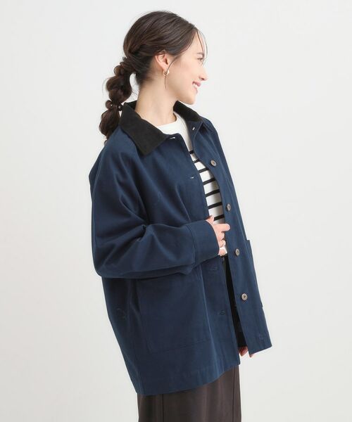 SHOO・LA・RUE / シューラルー ステンカラーコート | 【S-LL】オーバーシルエットでこなれ感 襟コール カバーオール | 詳細6