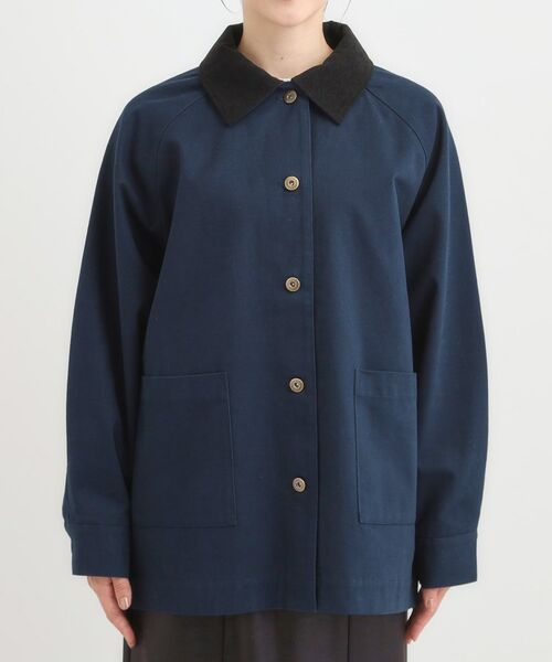 SHOO・LA・RUE / シューラルー ステンカラーコート | 【S-LL】オーバーシルエットでこなれ感 襟コール カバーオール | 詳細9