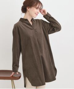 SHOO・LA・RUE / シューラルー チュニック | 【洗濯機可/S-LL】すっきり見えにこだわった コーデュロイチュニックワンピース