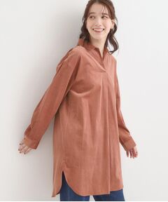 SHOO・LA・RUE / シューラルー チュニック | 【洗濯機可/S-LL】すっきり見えにこだわった コーデュロイチュニックワンピース