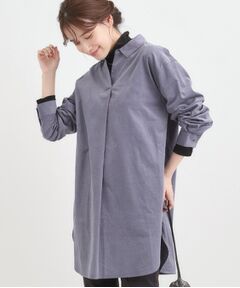 SHOO・LA・RUE / シューラルー チュニック | 【洗濯機可/S-LL】すっきり見えにこだわった コーデュロイチュニックワンピース
