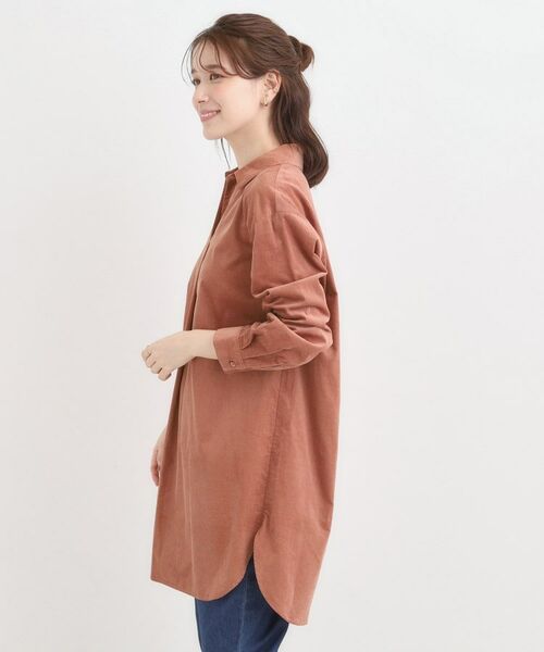 SHOO・LA・RUE / シューラルー チュニック | 【洗濯機可/S-LL】すっきり見えにこだわった コーデュロイチュニックワンピース | 詳細10