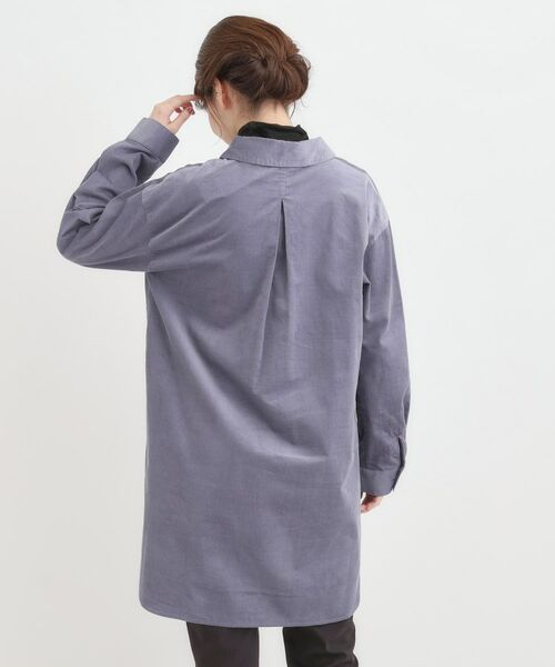 SHOO・LA・RUE / シューラルー チュニック | 【洗濯機可/S-LL】すっきり見えにこだわった コーデュロイチュニックワンピース | 詳細14