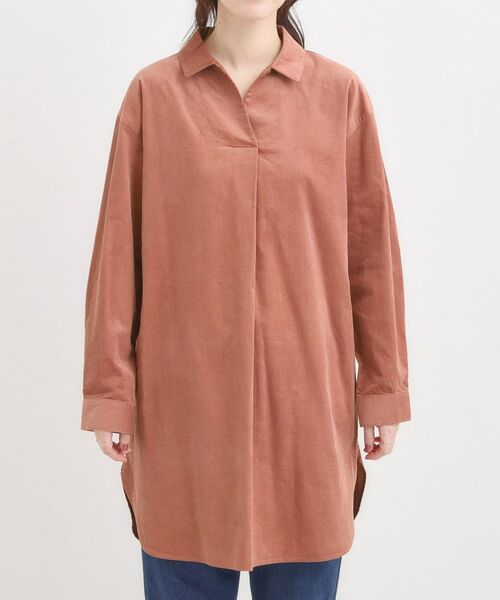 SHOO・LA・RUE / シューラルー チュニック | 【洗濯機可/S-LL】すっきり見えにこだわった コーデュロイチュニックワンピース | 詳細17