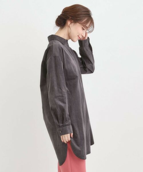 SHOO・LA・RUE / シューラルー チュニック | 【洗濯機可/S-LL】すっきり見えにこだわった コーデュロイチュニックワンピース | 詳細2