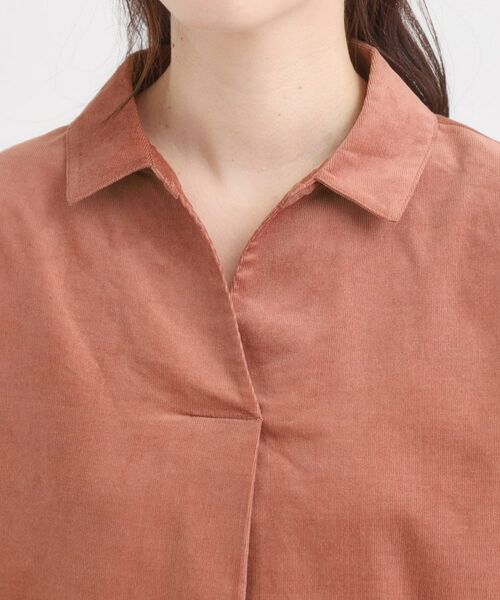 SHOO・LA・RUE / シューラルー チュニック | 【洗濯機可/S-LL】すっきり見えにこだわった コーデュロイチュニックワンピース | 詳細20