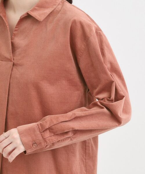 SHOO・LA・RUE / シューラルー チュニック | 【洗濯機可/S-LL】すっきり見えにこだわった コーデュロイチュニックワンピース | 詳細21