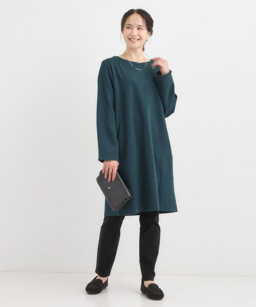 SHOO・LA・RUE / シューラルー チュニック | 身体のラインをきれいにカバー Aラインチュニックワンピース | 詳細11