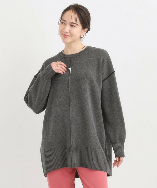 SHOO・LA・RUE / シューラルー チュニック | 【洗える/毛玉レス】チュニックニットワンピース | 詳細1