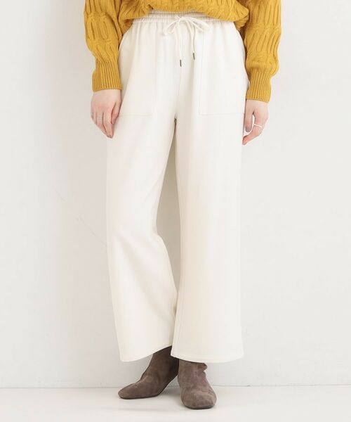 SHOO・LA・RUE / シューラルー パンツ | あったか裏起毛ベイカーパンツ(ホワイト(001))