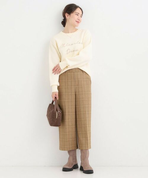 SHOO・LA・RUE / シューラルー ショート・ハーフ・半端丈パンツ | 【洗濯機可/S-LL】きちんと見えする あったか裏起毛ガウチョパンツ | 詳細10