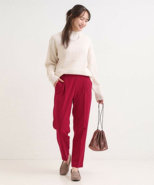 SHOO・LA・RUE / シューラルー パンツ | 【洗濯機可/S-LL】美脚見え あったかテーパードパンツ | 詳細15