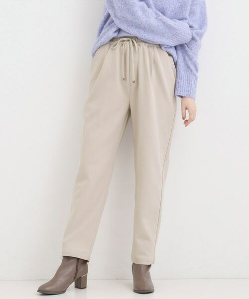 SHOO・LA・RUE / シューラルー パンツ | 【S-LL/股上深め】裏起毛スマートイージーパンツ(グレー(012))